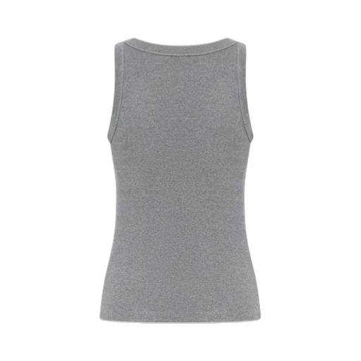 Miu Miu Logo-Patch Ribbed Sleeveless Tank Top