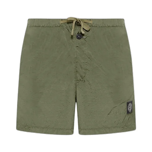 Stone Island Logo Patch Drawstring Shorts