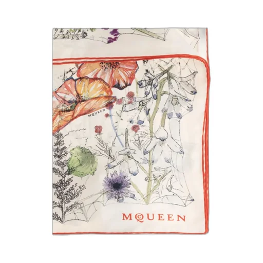 Alexander Mcqueen Floral Print Scarf