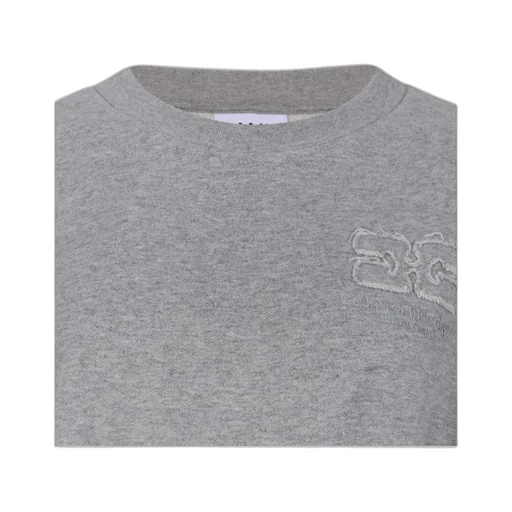 Ganni Peplum Hem Crewneck Sweatshirt