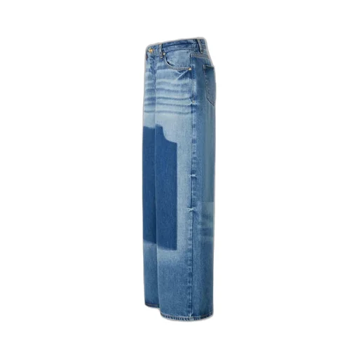Ganni Fadded Effect Wide Leg Jeans