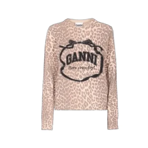 Ganni Graphic Knitted Sweater