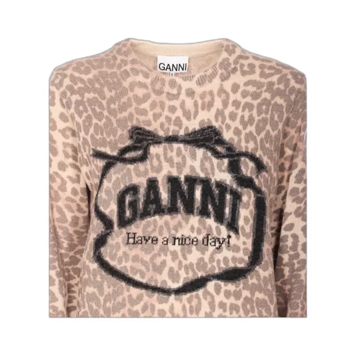 Ganni Graphic Knitted Sweater