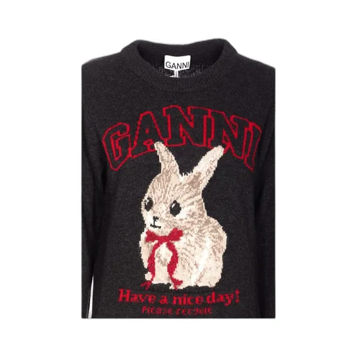 Ganni Graphic Knitted Sweater