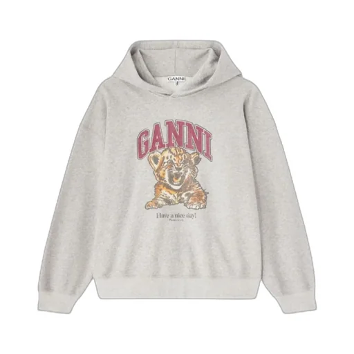 Ganni Baby Tiger Printed Hoodie