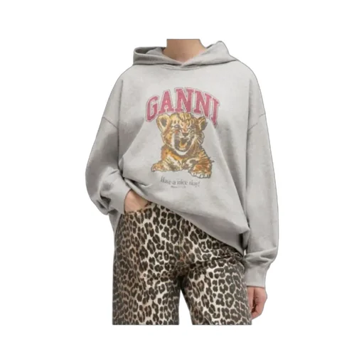 Ganni Baby Tiger Printed Hoodie
