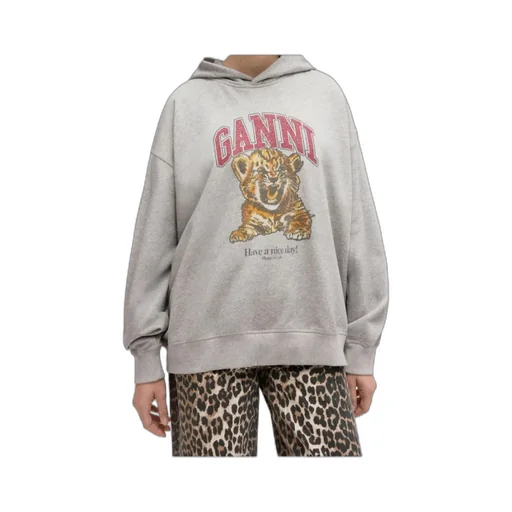 Ganni Baby Tiger Printed Hoodie