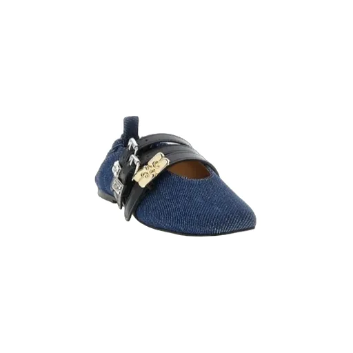 Ganni Sue Triple Denim Ballerinas
