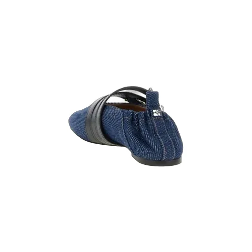 Ganni Sue Triple Denim Ballerinas