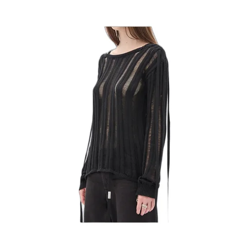 Ribbon-Decorated Tie Sweater