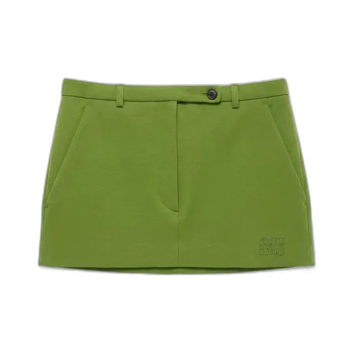 Miu Miu Logo-Detailed Mini Skirt