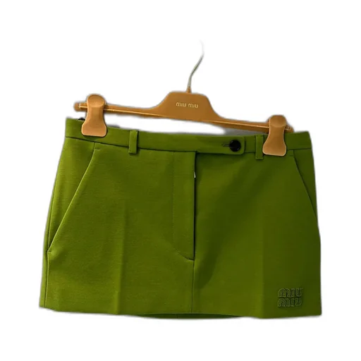 Miu Miu Logo-Detailed Mini Skirt