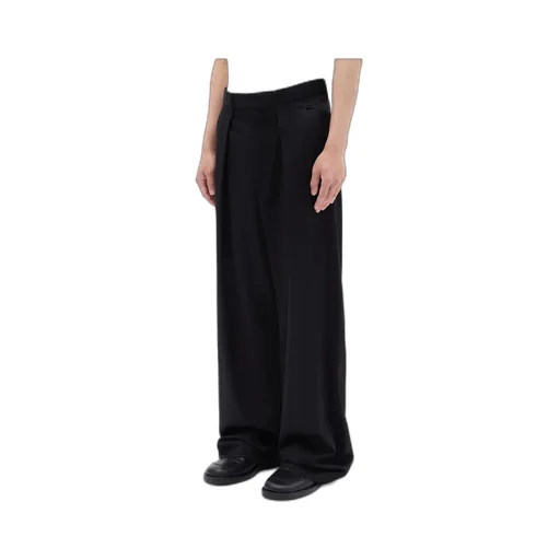 Wide-Leg Pleated Casual Pants
