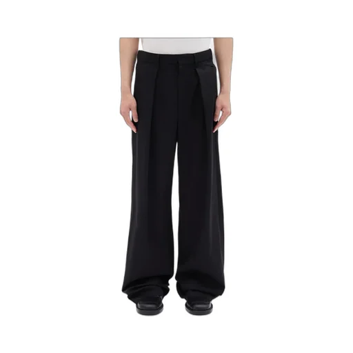 Wide-Leg Pleated Casual Pants