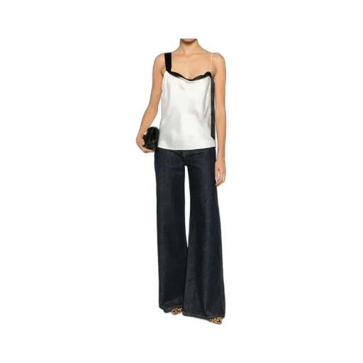 Color-Blocked Off-Shoulder Tank Top