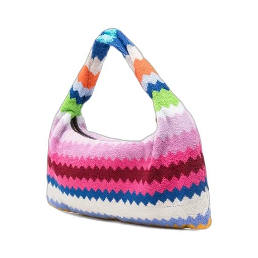 Zigzag Handle Tote Bag