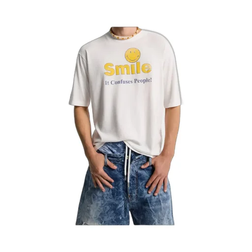 Dsquared2 X Smiley Dyed Destroyed Loose Fit T-Shirt