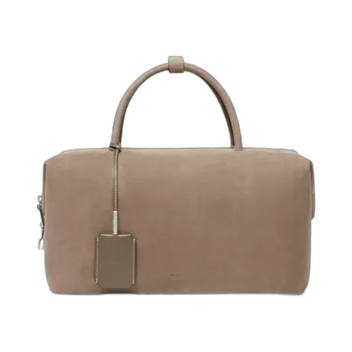 Large Nubuck Leather Boston Bag