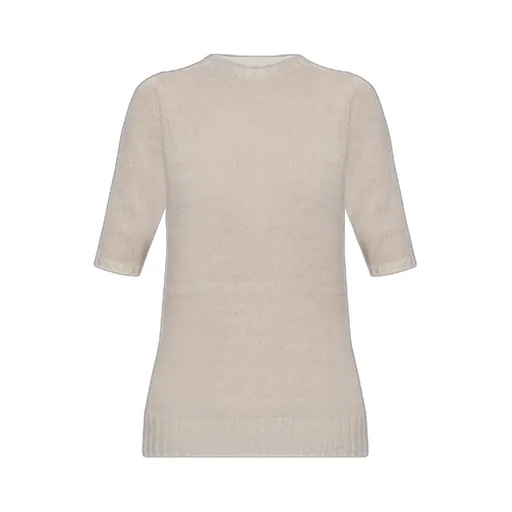 Crew Neck Short-Sleeved Knit Sweater
