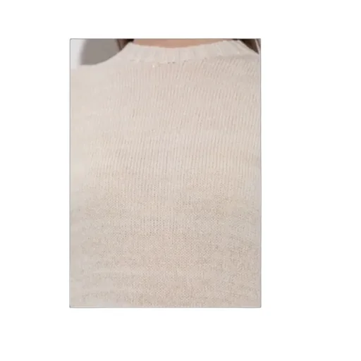Crew Neck Short-Sleeved Knit Sweater