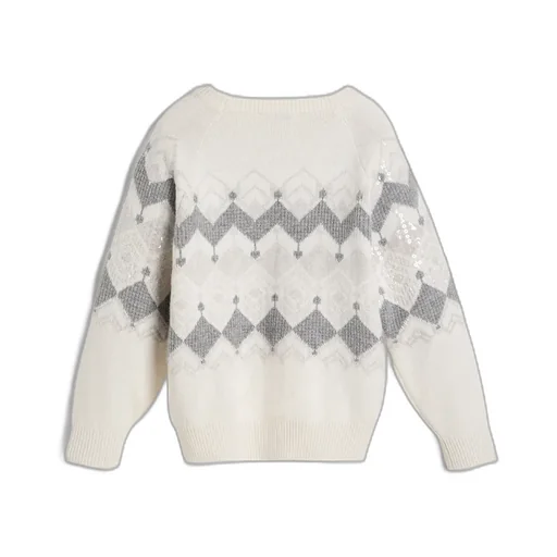 Jacquard Sequin Sweater