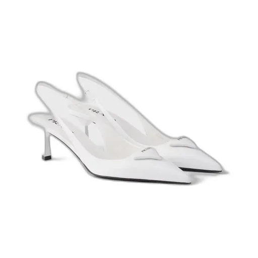 Prada Logo Detailed Slingback Pumps