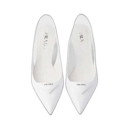 Prada Logo Detailed Slingback Pumps
