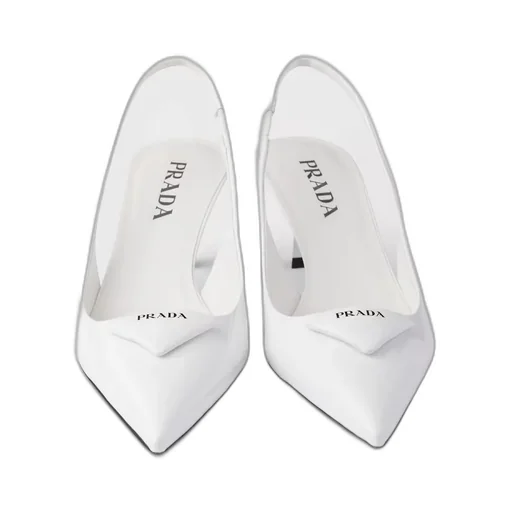 Prada Logo Detailed Slingback Pumps