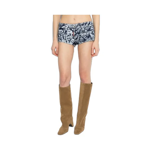 Dsquared2 Pattern-Printed Denim Shorts