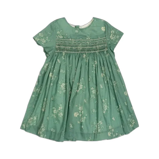 Floral-Print Smocked Dress