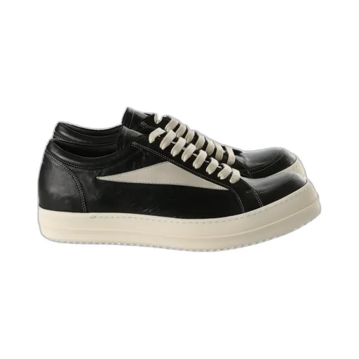 Rick Owens Round Toe Lace-Up Sneakers
