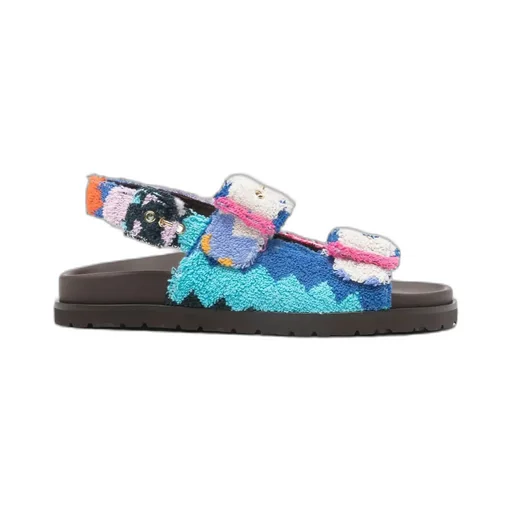 Mia Zig-Zag Strap Sandals
