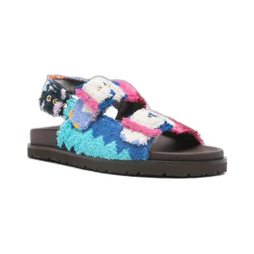 Mia Zig-Zag Strap Sandals