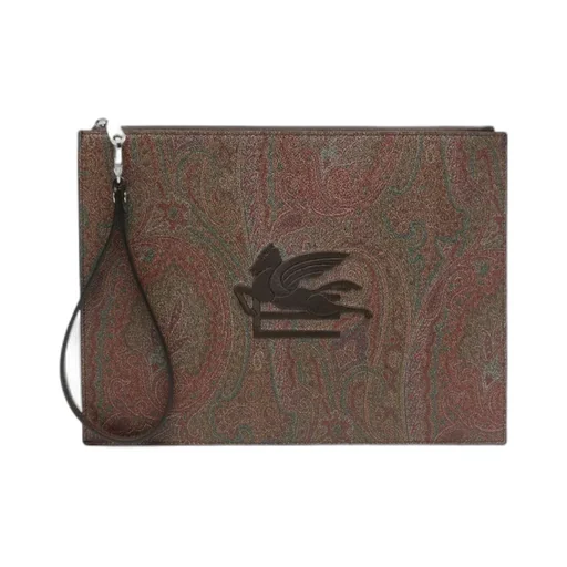Etro Paisley Logo Wristlet Bag