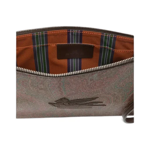 Etro Paisley Logo Wristlet Bag