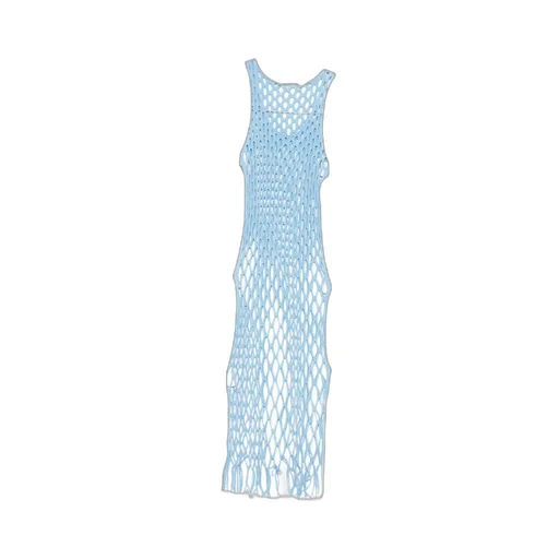 Christopher Esber Open-Knit Fringed Sleeveless Dress