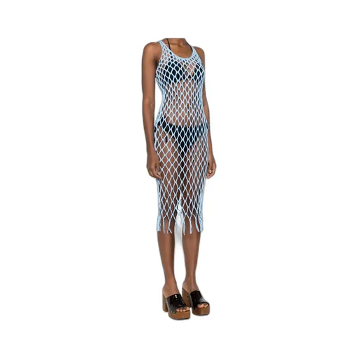 Christopher Esber Open-Knit Fringed Sleeveless Dress