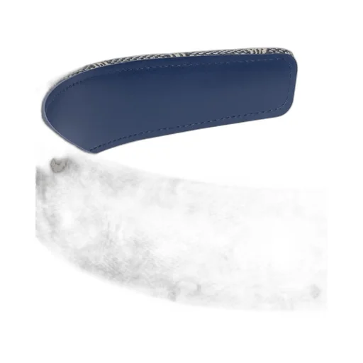 Celine Jacquard Triomphe Headband In Cotton, Polyamide, Polyester And Calfskin