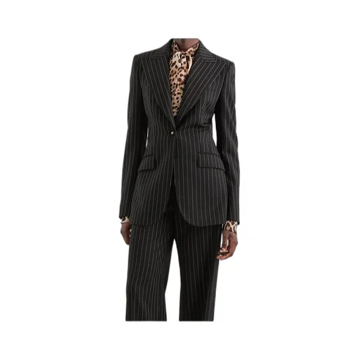 Dolce & Gabbana Single-Breasted Pinstriped Jacket