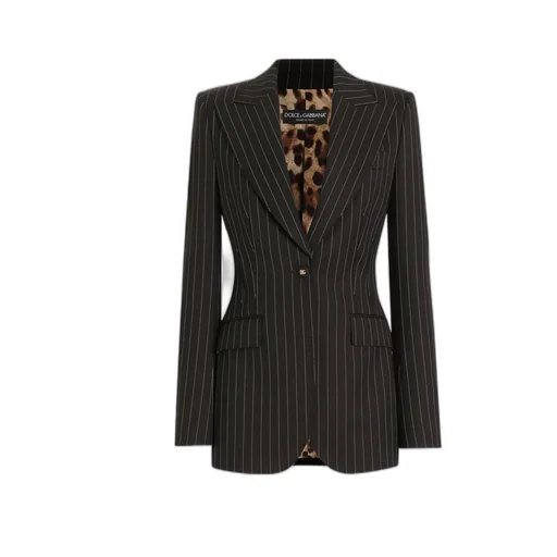 Dolce & Gabbana Single-Breasted Pinstriped Jacket