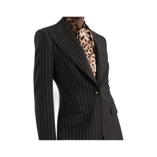 Dolce & Gabbana Single-Breasted Pinstriped Jacket