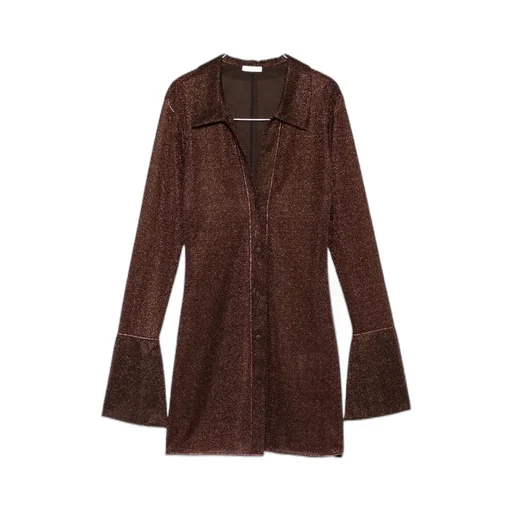 Osree Long-Sleeve Buttoned Mini Dress