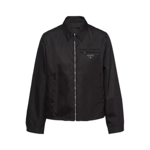 Prada Triangle-Logo Zipped Jacket