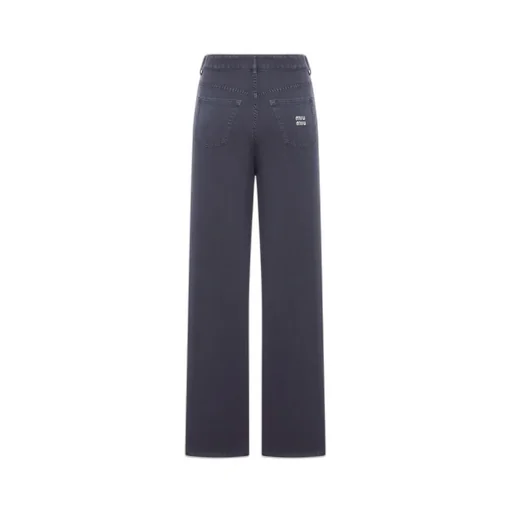 Miu Miu Logo-Embroidered Denim Jeans