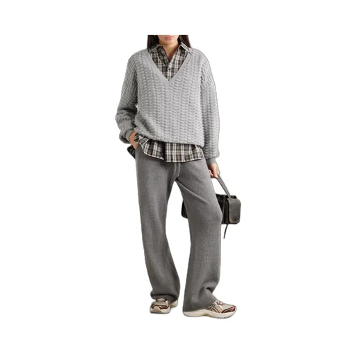 Cashmere Wide-Leg Sweatpants