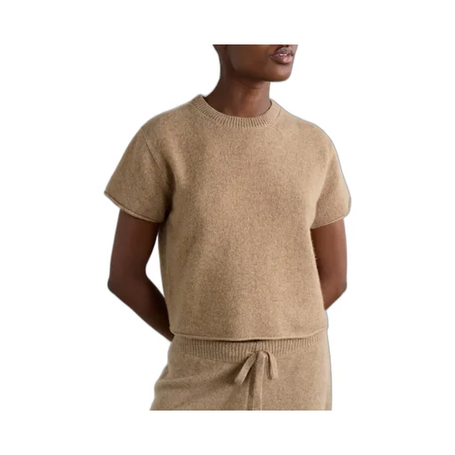 Short-Sleeved Cashmere Sweater