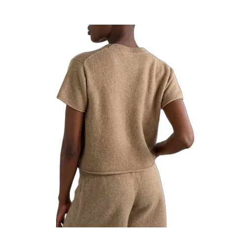 Short-Sleeved Cashmere Sweater