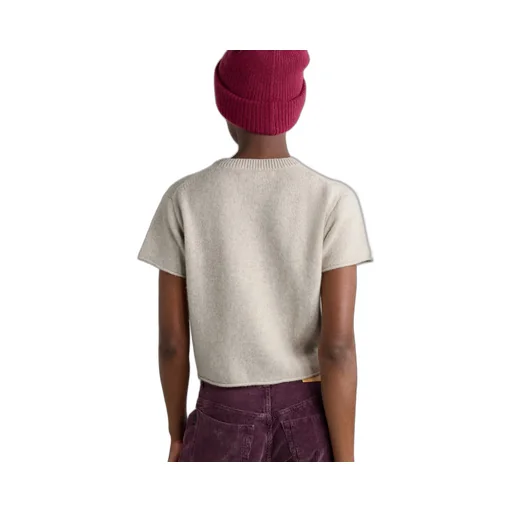 Short-Sleeved Cashmere Sweater