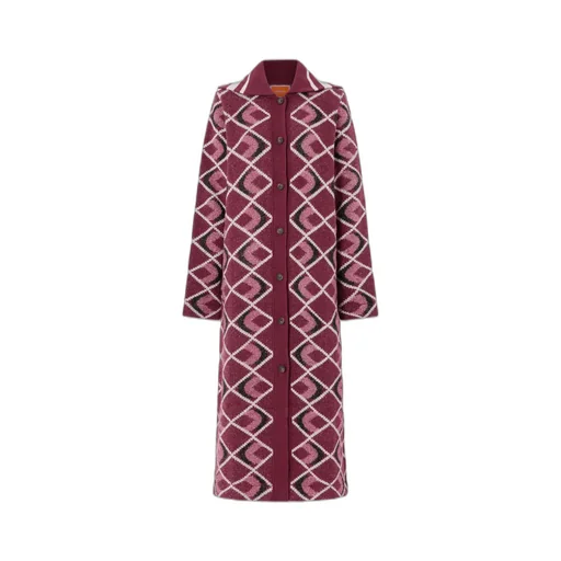 Jacquard Long Knit Cardigan