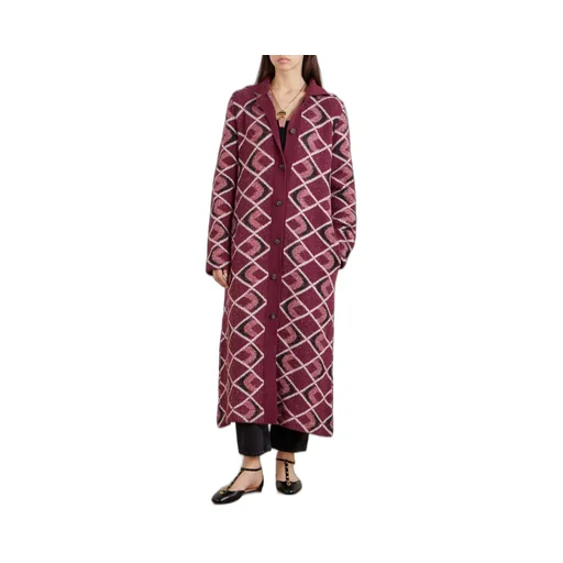 Jacquard Long Knit Cardigan